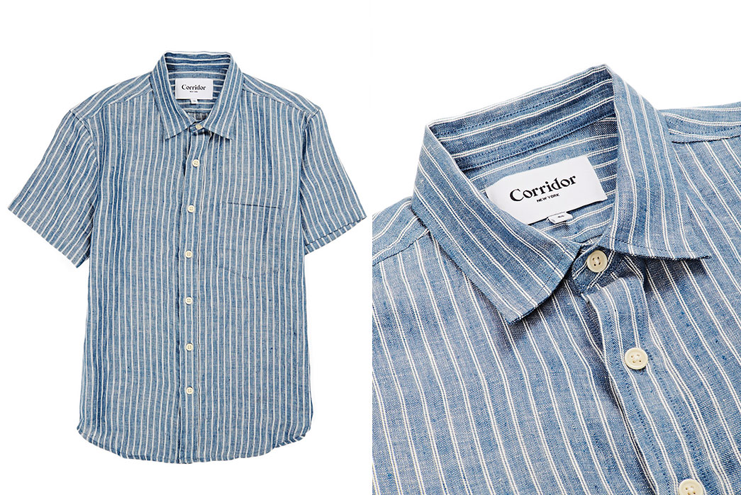 Corridor-Releases-the-First-Drop-of-Their-Spring-Shirting-blue-and-white
