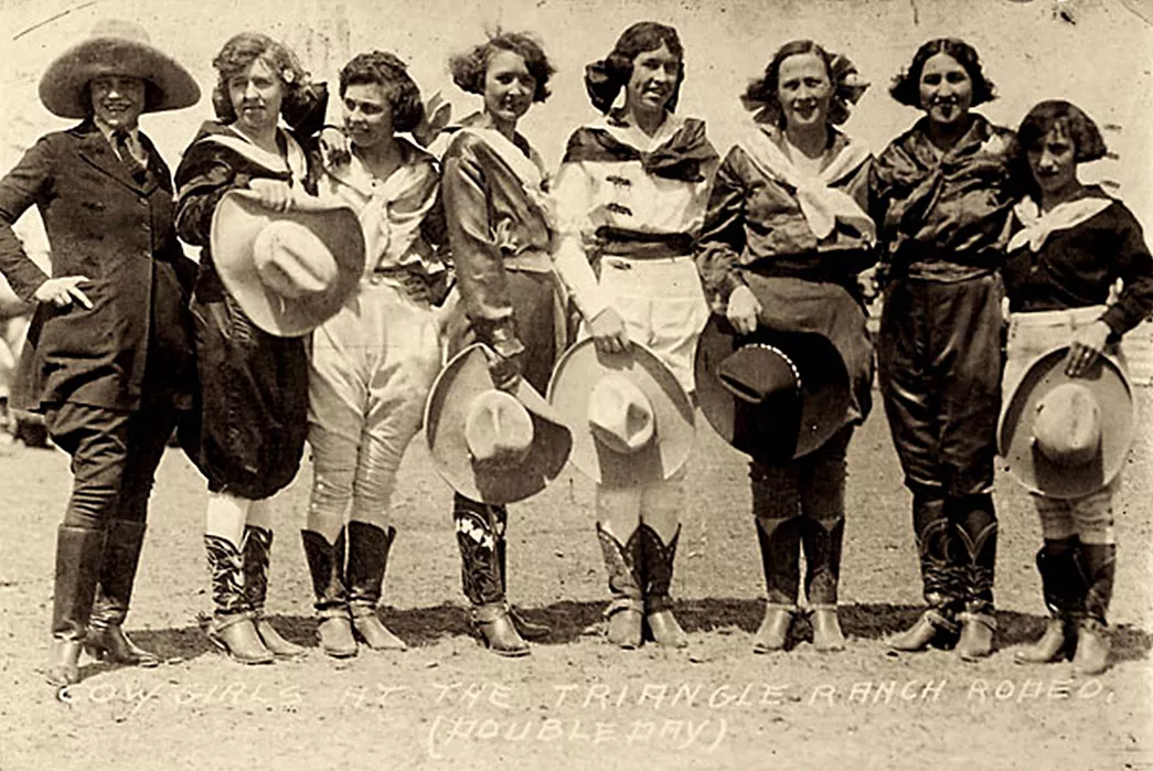 cowgirls wearing boots in the 19/20th century