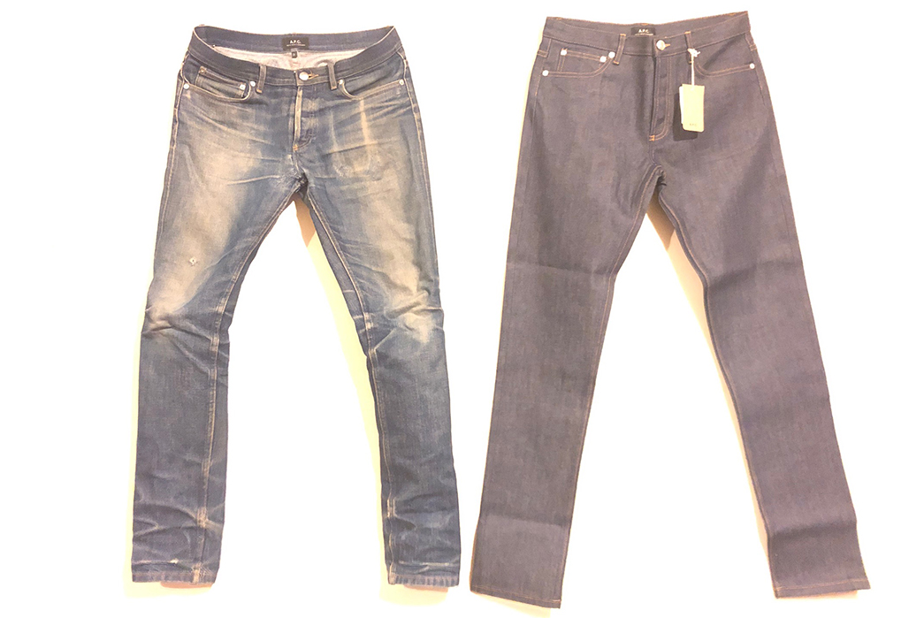 Fade-of-the-Day---A.P.C.-Petit-New-Standard-(4.5-Years,-8-Washes,-3-Soaks)-faded-and-new