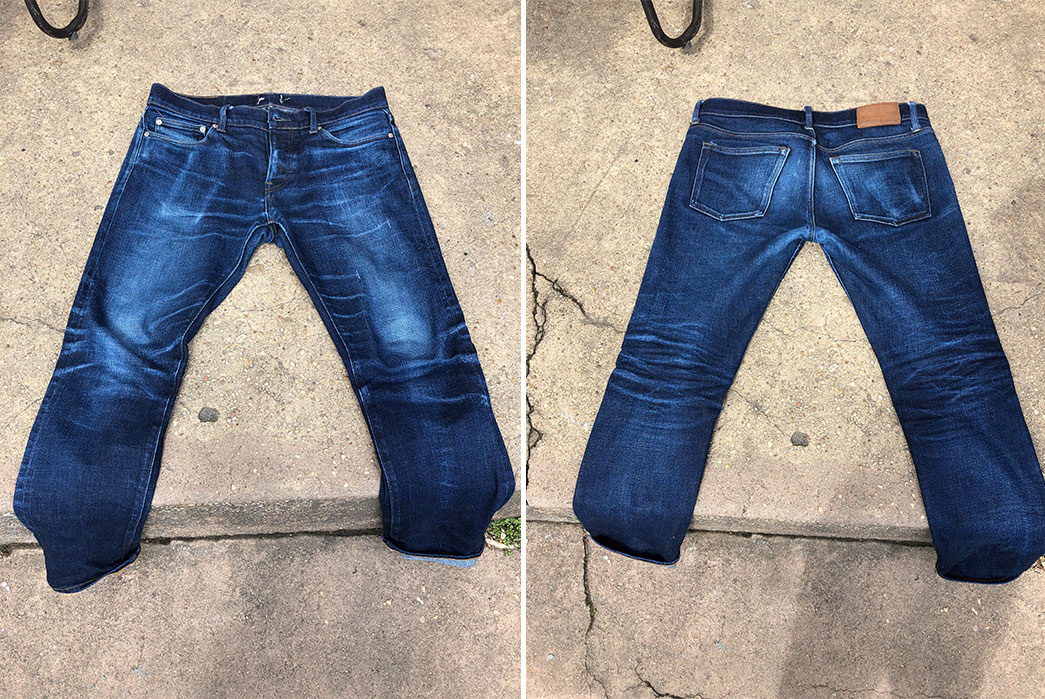 Fade-of-the-Day---J.-Crew-484-Japanese-Selvedge-(1-Year,-4-Washes,-2-Soaks)-front-back
