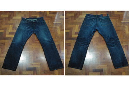Fade-of-the-Day---Momotaro-Vintage-Label-0201-(1.5-Years,-2-Washes,-2-Soaks)-front-back