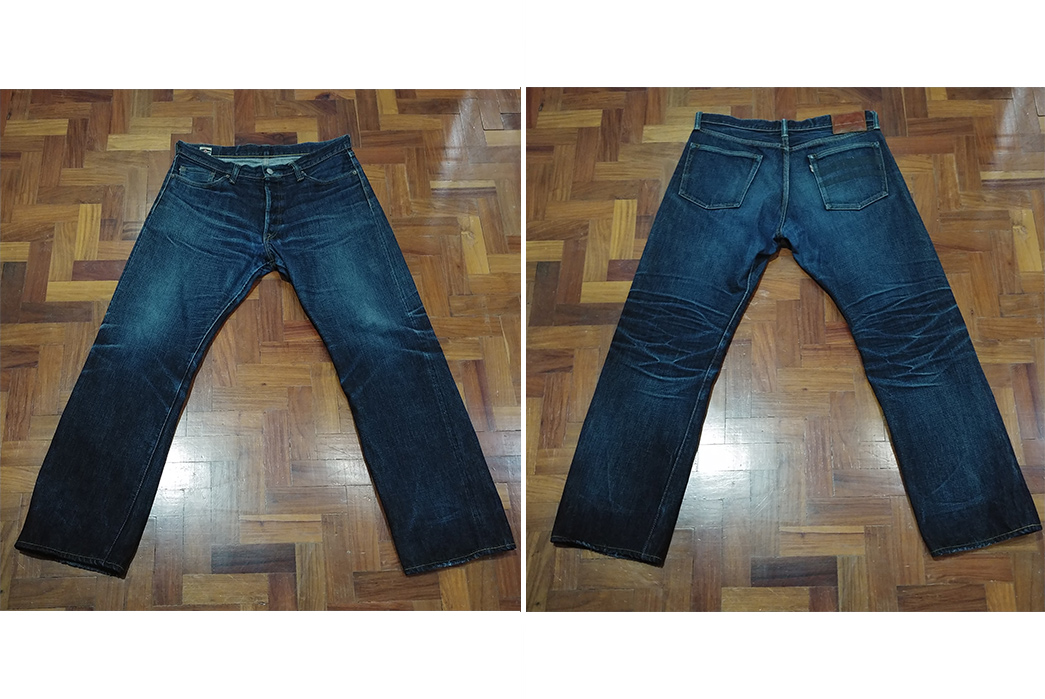 Fade-of-the-Day---Momotaro-Vintage-Label-0201-(1.5-Years,-2-Washes,-2-Soaks)-front-back
