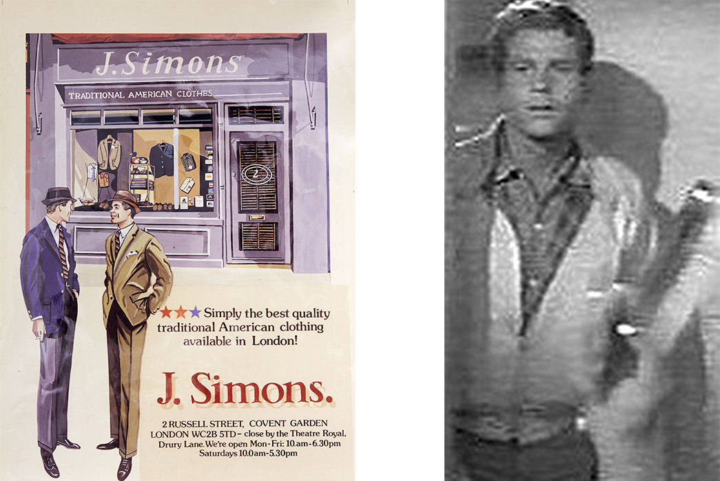 History-of-the-Harrington-Jacket-A-vintage-advertisement-for-J.-Simons.-of-London-via-the-Independent-(left)- - - -Ryan-O'Neal-wearing-a-Baracuta-G9-in-Peyton-Place,-via-Rods-Mod-Blog-(right)