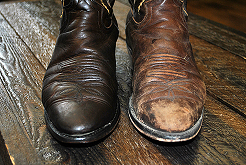 How-To-Break-In-a-Pair-of-Boots-Oiled-and-un-oiled-boots.-Image-via-Blog.Murdochs.com