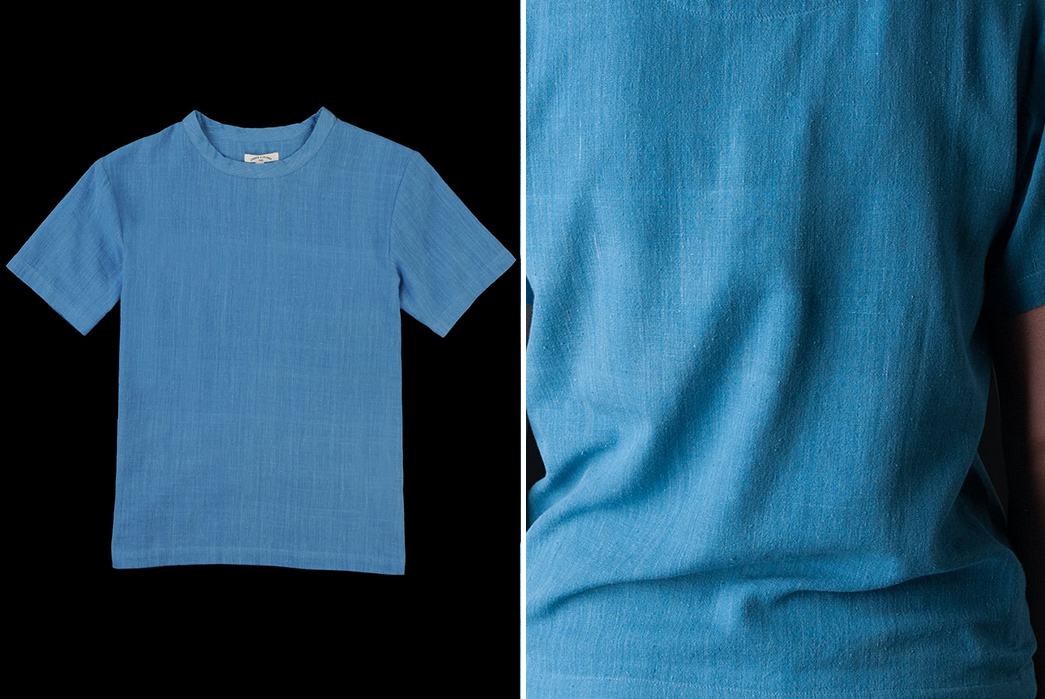 Umber-&-Ochre-Justice-Woven-Tees-front-blue-and-detailed
