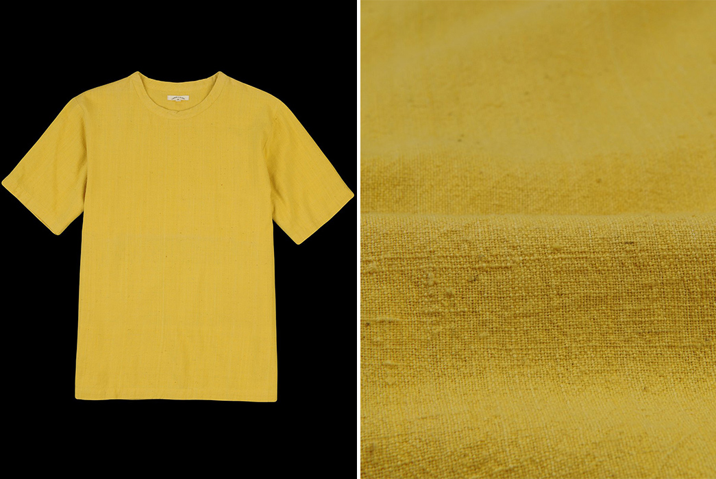 Umber-&-Ochre-Justice-Woven-Tees-front-yellow-and-detailed
