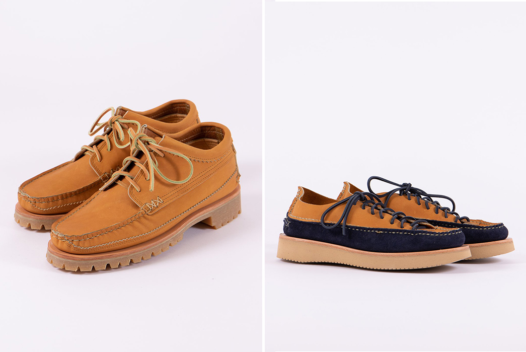 Yuketen-x-The-Bureau-Exclusive-Shoes-tan-and-indigo-tan-pair-sides-2