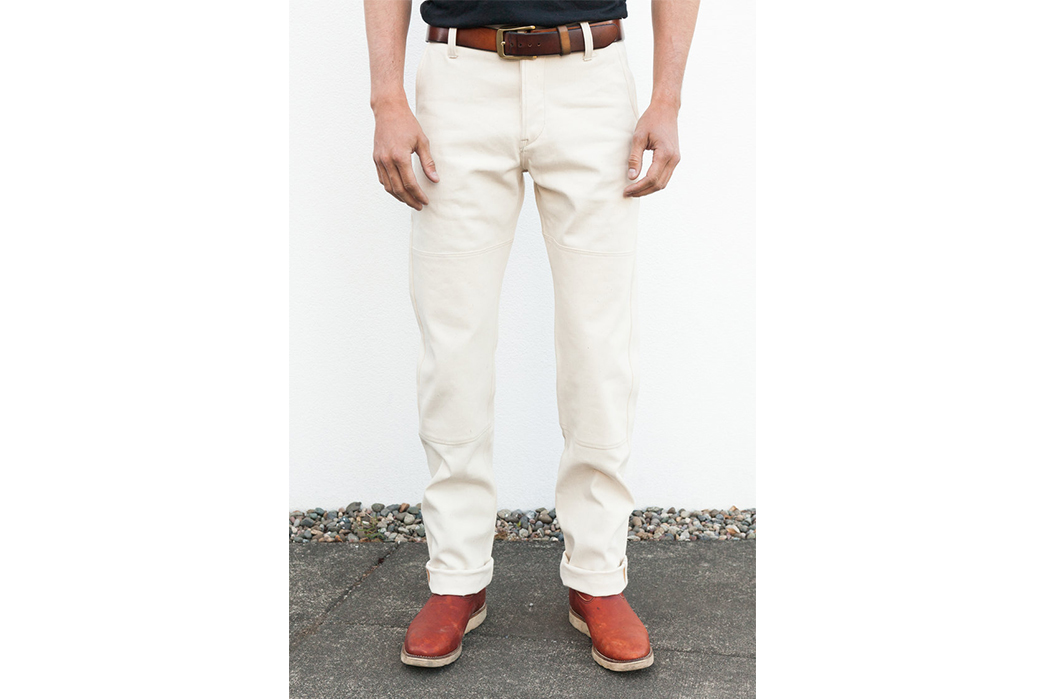 A-Guide-to-White-Pants-for-the-Timid-Dresser-Work-Trouser.-Image-via-Greasepoint-Workwear.