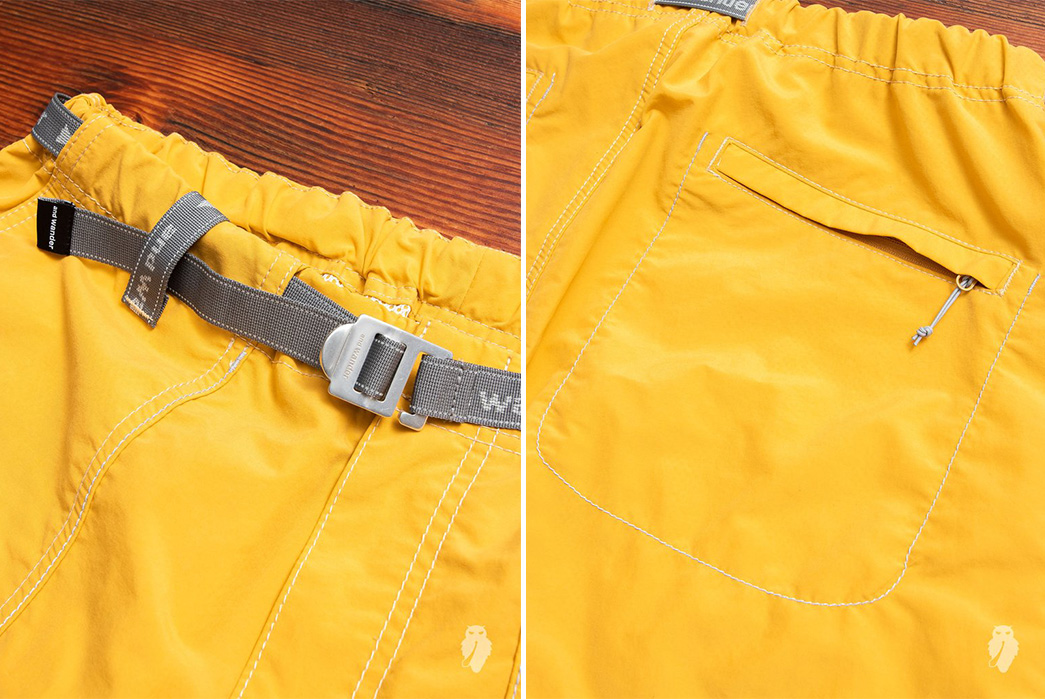 And-Wander-Climbing-Shorts-yellow-front-back-detailed
