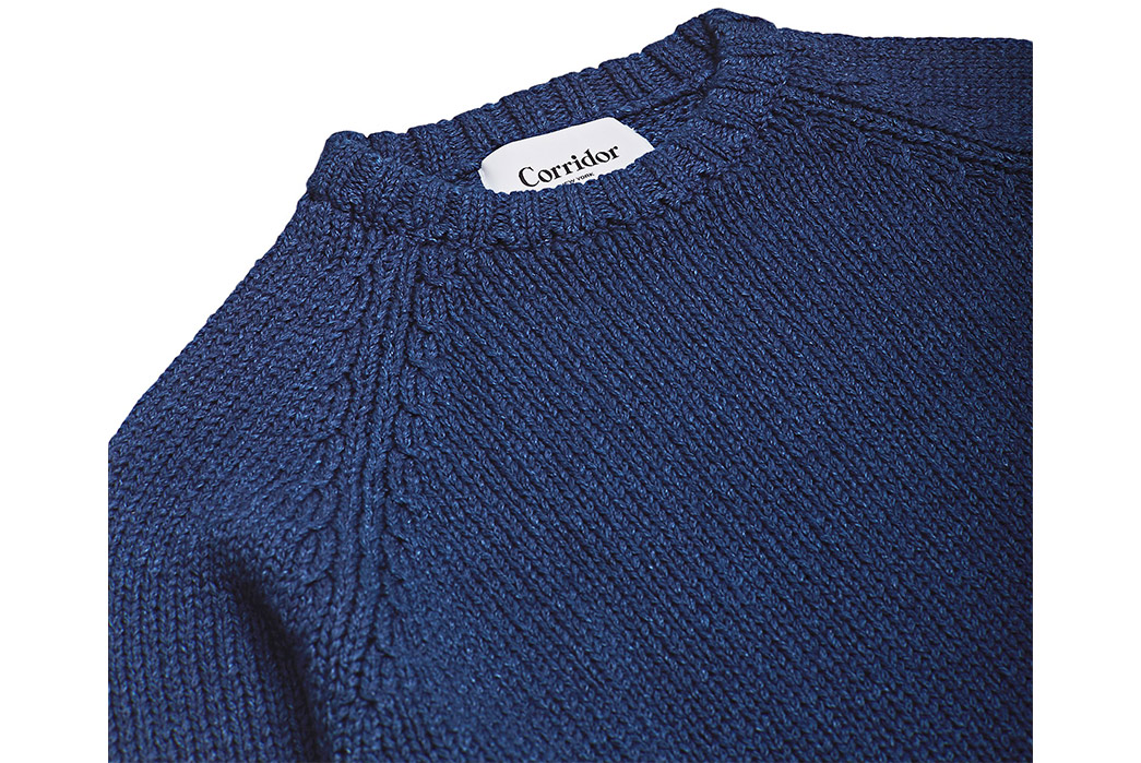 Corridor-Cotton-Crewneck-Sweaters-blue-front-top