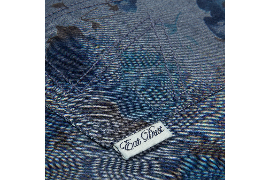 Eat-Dust's-Combat-Shirt-Features-Fading-Indigo-Flowers-small-brand
