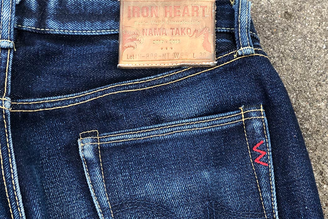 Fade-of-the-Day---Iron-Heart-888-NT-(1.5-Years,-4-Washes,-1-Soak)-back-leather-patch