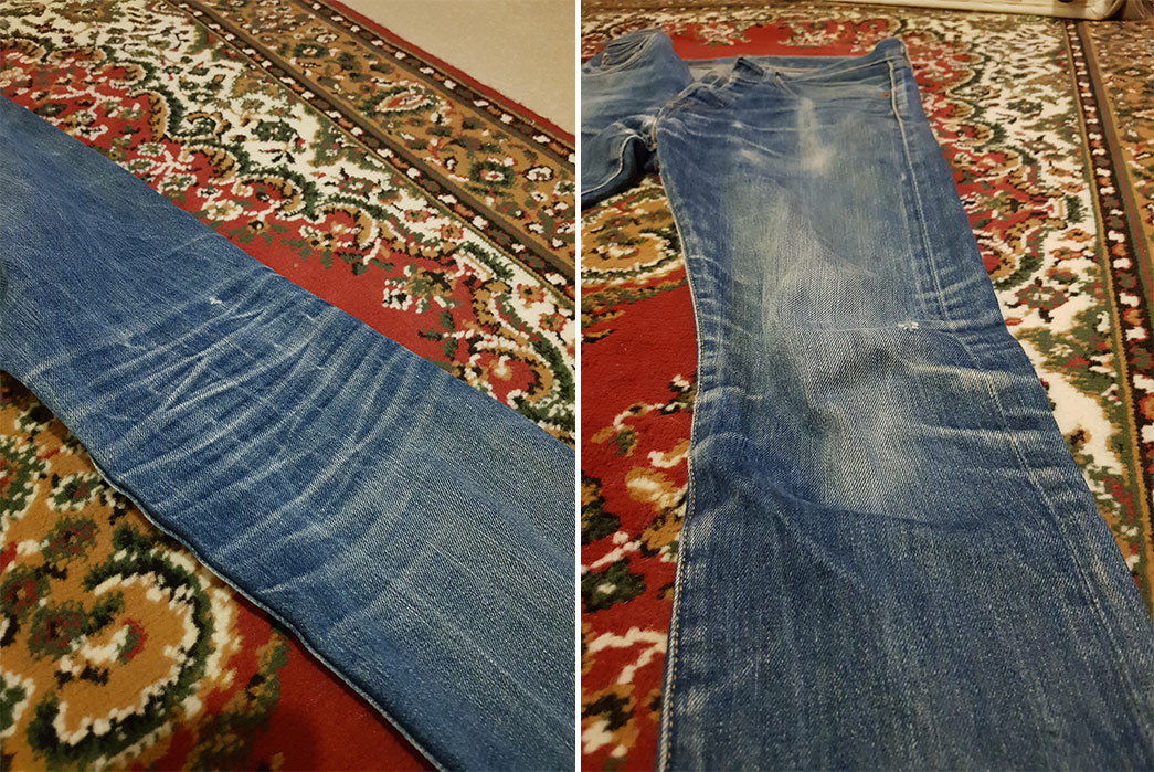 Fade-of-the-Day---Levi's-501CT-(~2.5-Years,-2-Washes)-back-front-leg