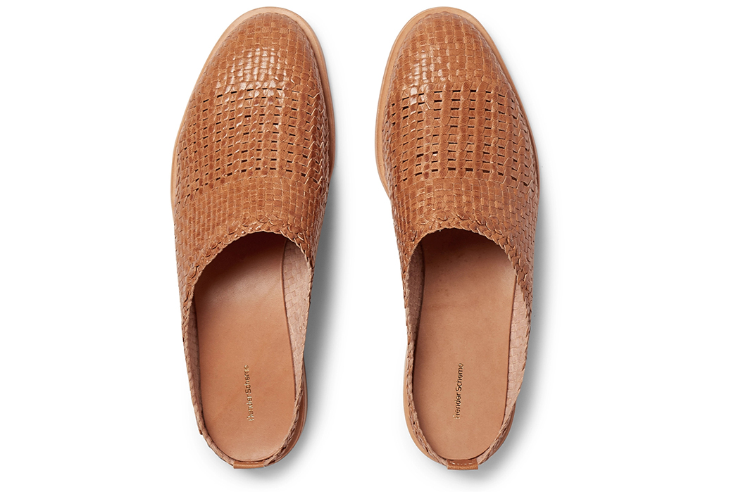 Hender-Scheme-Weaves-a-Natural-Veg-Tan-Leather-Loafers-pair-front-top