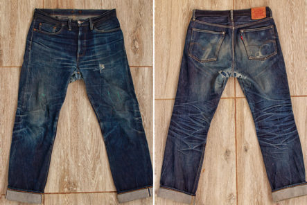 Fade-of-the-Day---Levi's-Vintage-Clothing-1954-501Z-(~2-Years,-2-Washes,-3-Soaks)-front-back