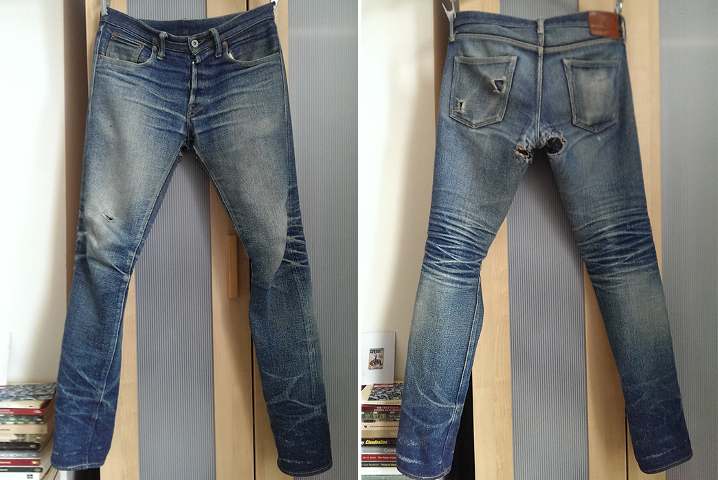 Fade-of-the-Day---Oni-506ZRNA-20-oz.-Secret-Denim-(~3.5-Washes,-8-Washes,-2-Soaks)-front-and-back