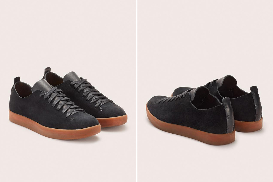 Feit-Introduces-Suede-Uppers-to-Their-Hand-Sewn-Low-Latex-black-pair-front-side-and-back-side