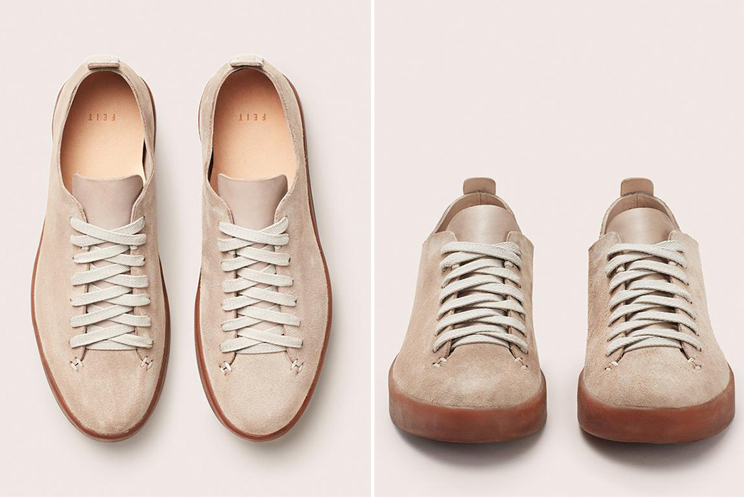 Feit-Introduces-Suede-Uppers-to-Their-Hand-Sewn-Low-Latex-pair-front-top