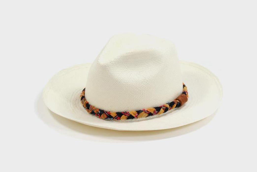 Kiriko-Wraps-Handwoven-Panama-Hats-with-Vintage-Japanese-Fabrics-white-with-black-and-yellow-belt