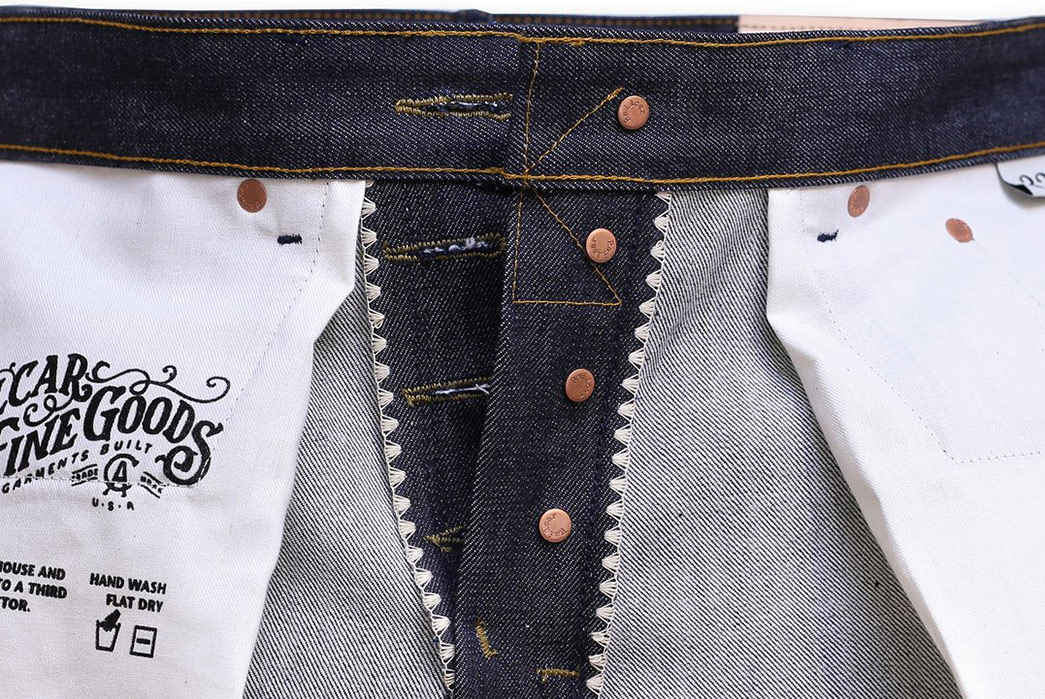 Railcar-Fine-Goods-X052-Slim-Spikes-Jeans-front-top-buttons-inside