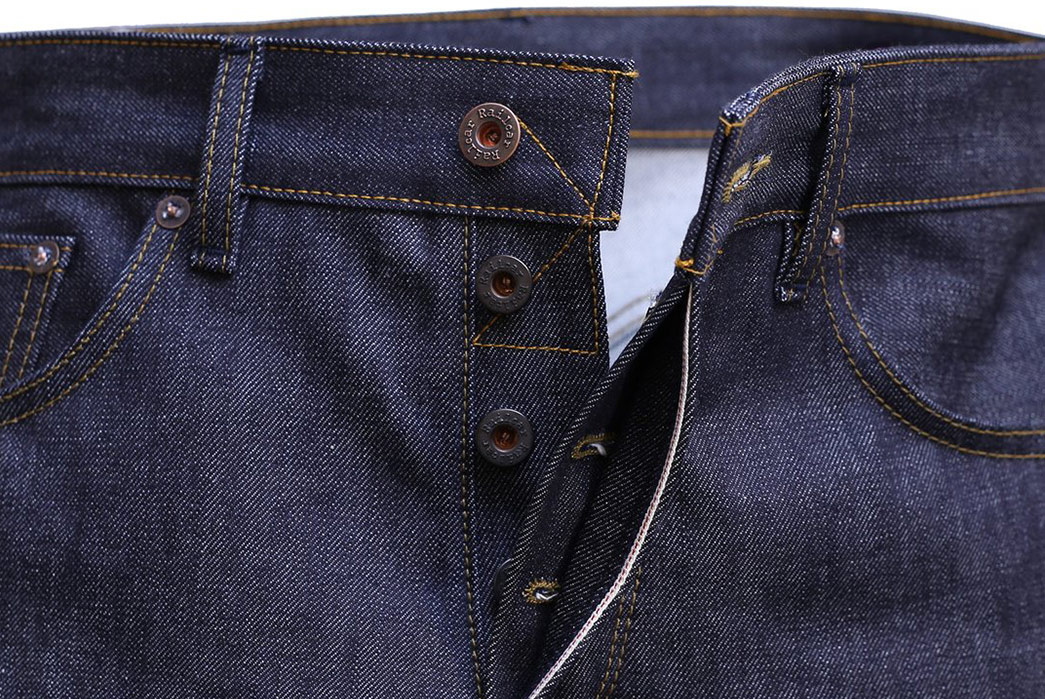 Railcar-Fine-Goods-X052-Slim-Spikes-Jeans-front-top-buttons