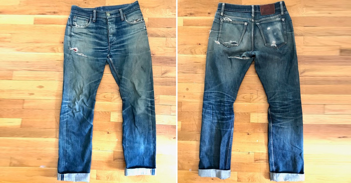 Left Field NYC 15 oz. Cone Mills Greaser (4.5 Years, 6 Soaks) - Fade of ...