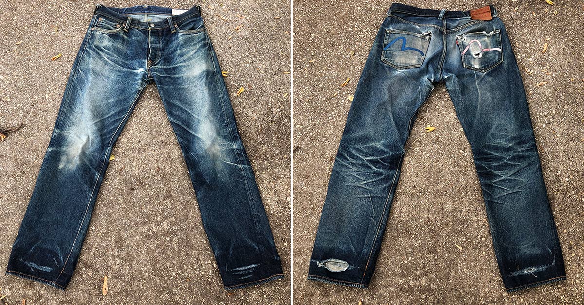 Evisu Lot 2000 No. 1 (2 years, 14 Washes) - Fade of the Day