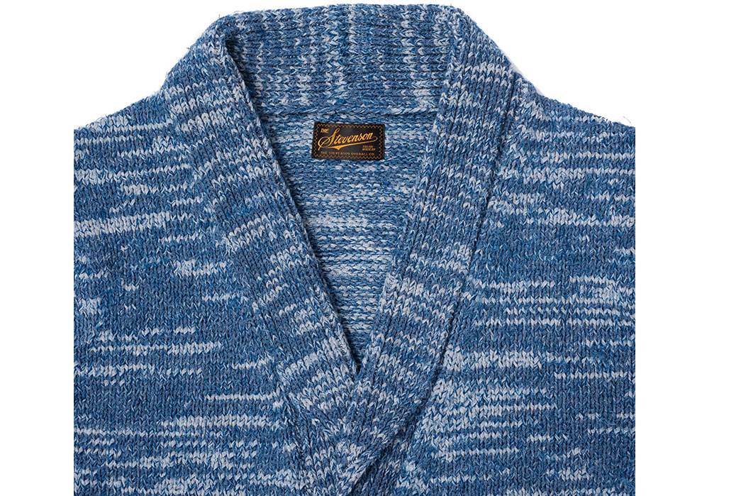 Stevenson's-Hand-Woven-Cardigan-is-Made-with-Shredded-Denim--front-collar