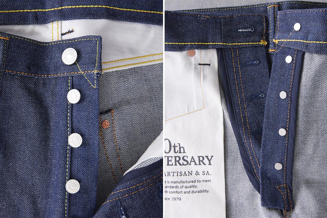 Studio-D'Artisan-SP-031-40th-Gent-Natural-Indigo-front-top-buttons-outside-and-inside