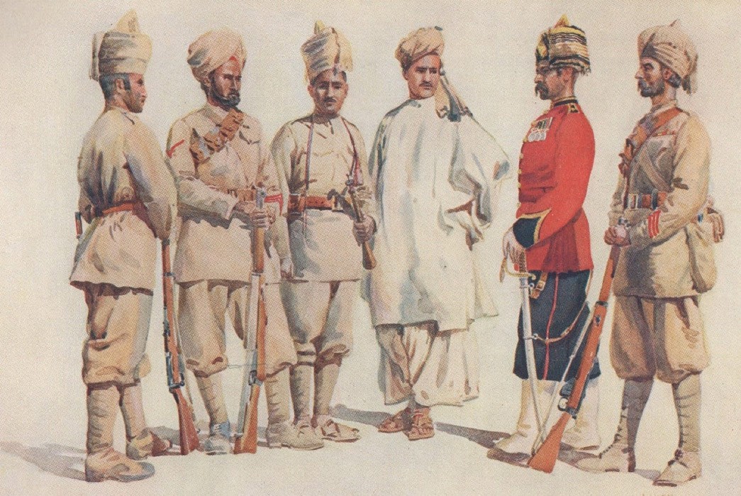 The-History-of-Khaki-Anything-But-Drab-19th-Punjab-Regiment-Painting-by-Major-A.-C.-Lovett.-Image-via-Medium.