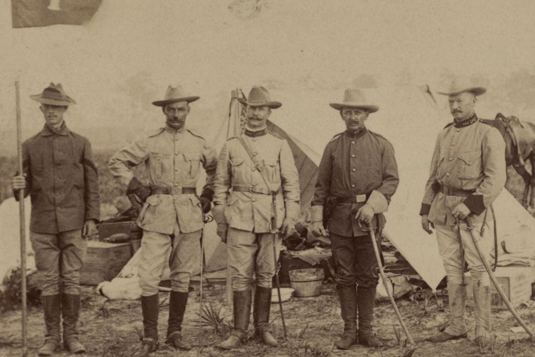The-History-of-Khaki-Anything-But-Drab-Future-President-Theodore-Roosevelt-and-some-fellow-Rough-Riders-during-the-Spanish-American-War.-Image-via-the-Theodore-Roosevelt-Center.