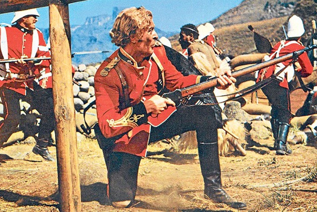 The-History-of-Khaki-Anything-But-Drab-Michael-Caine-in-the-film-Zulu,-which-featured-period-accurate-redcoats.-Image-via-The-Telegraph.