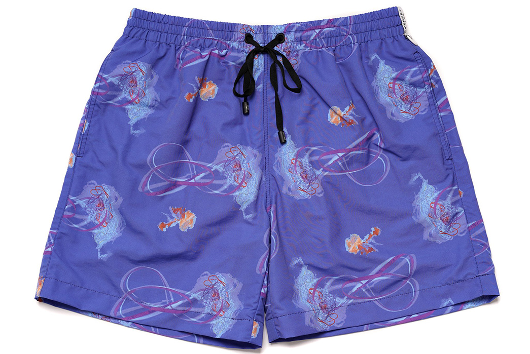American-Trench's-Latest-Collab-is-Cleaning-the-Beach-with-Everest-Isles-purple-shorts
