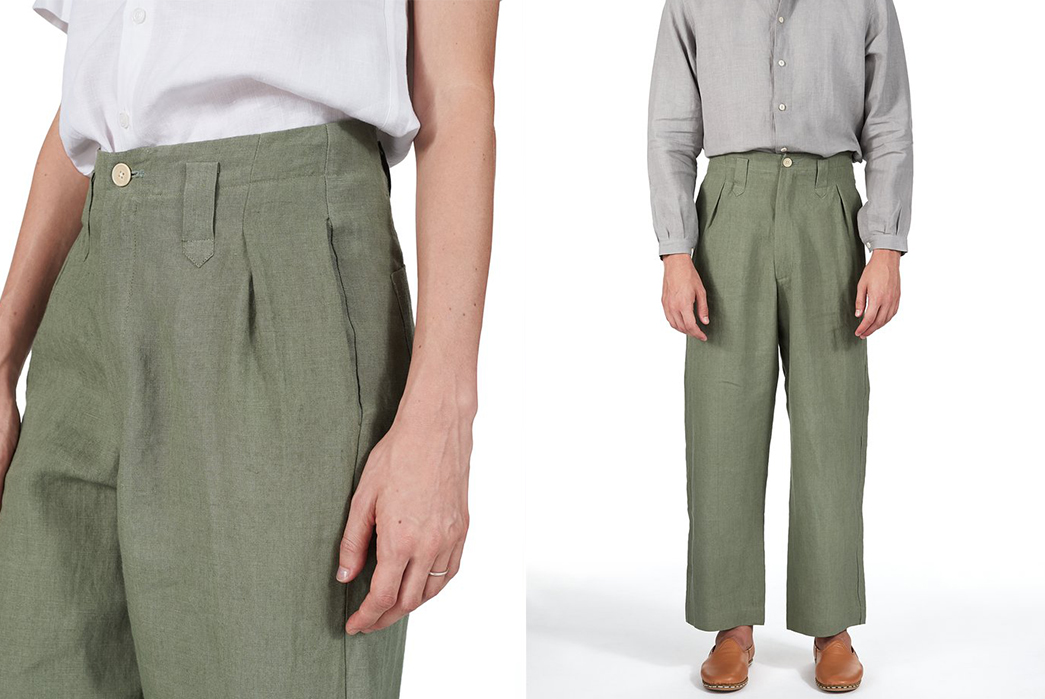 Blluemade's-Sailor-Pant-Follows-in-the-Wake-of-Vintage-Japanese-Uniform-Pants-Green-model