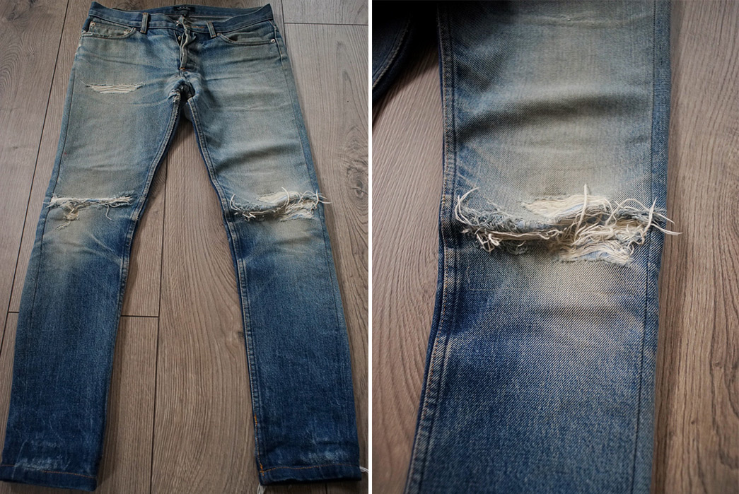 Fade-of-the-Day---A.P.C.-Petit-Standard-(8-years,-3-washes,-5-soaks)-front-and-knee