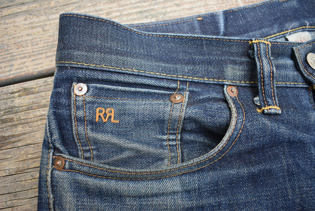 Fade-of-the-Day---RRL-Straight-Cut-Selvedge-(~2.5-Years,-15-Washes,-2-Soaks)-front top right pockets