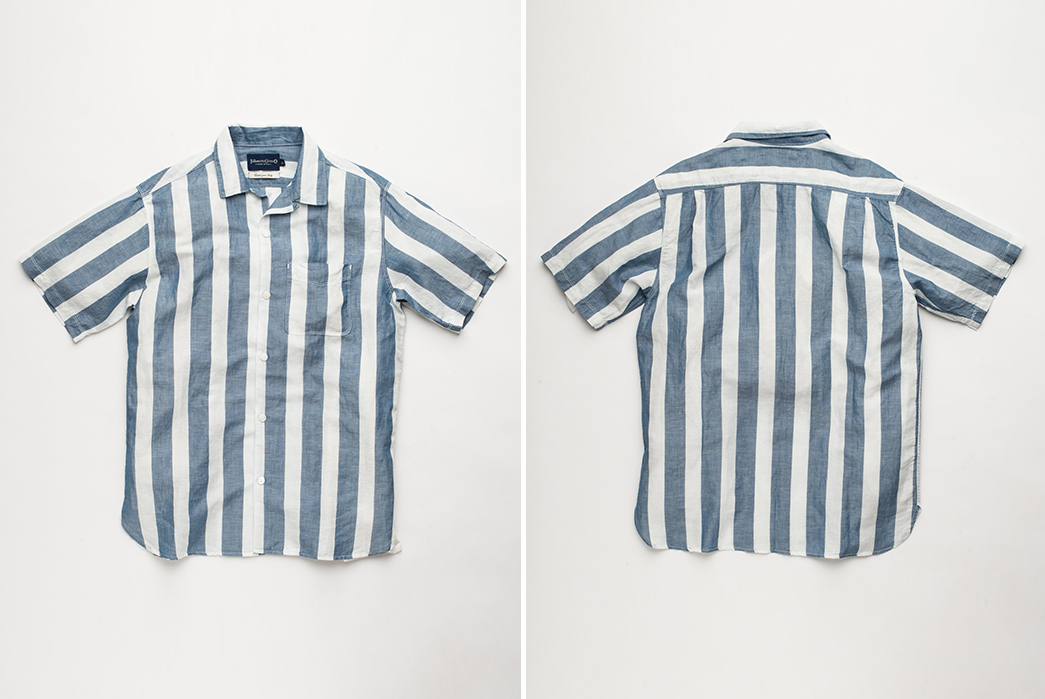 Short-Sleeved,-Patterned-Linen-Shirts---Five-Plus-One-3)-Freenote-Awning-Stripe-Hawaiian-Shirt