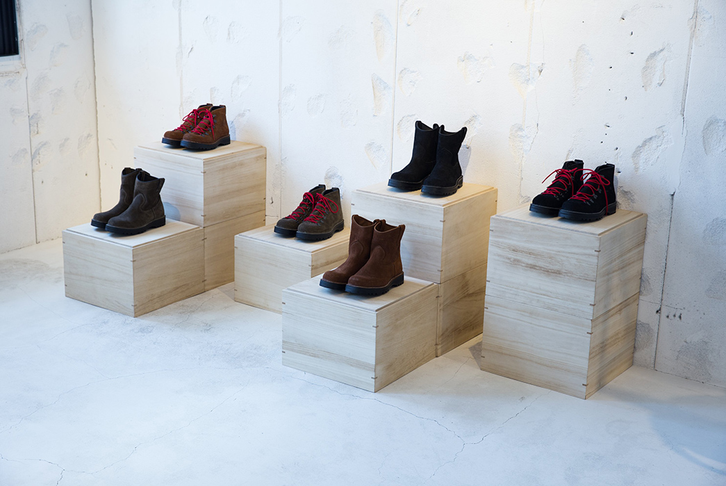 Viberg-Gets-Scrappy-for-Their-Collaboration-with-Needles-Rebuild-six-pair-of-boots