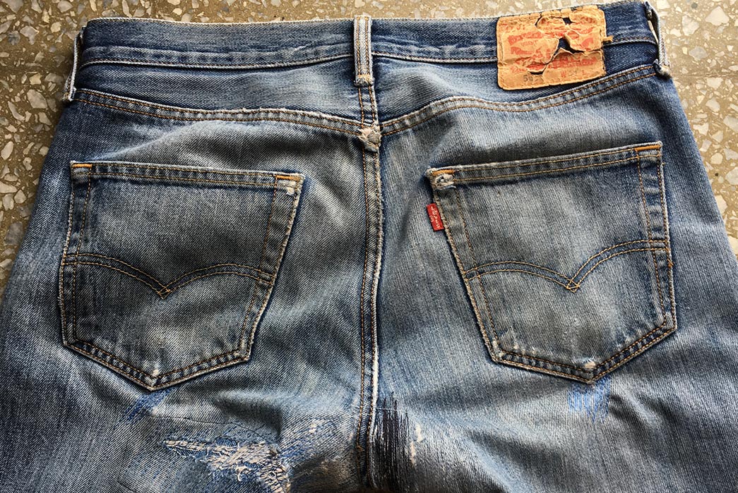 Levi's 501 (~2 Years, Unknown Washes) - Fade of the Day
