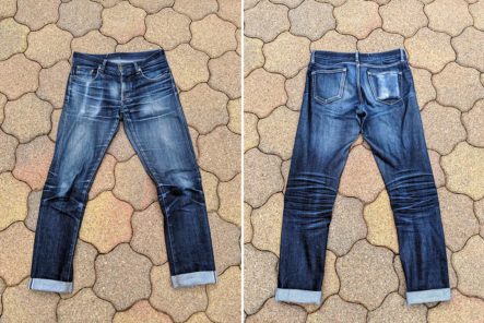 Fade-of-the-Day---Uniqlo-Slim-Fit-Selvedge-(20-Months,-5-Washes)-front-and-back