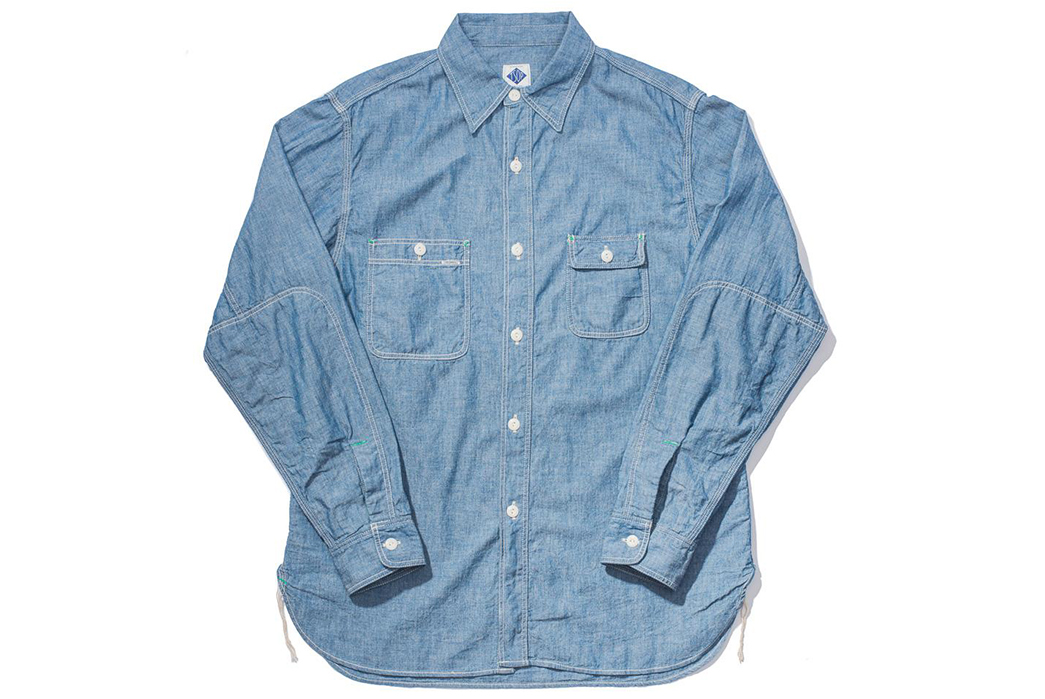 Full-Count-x-Post-Overalls-Chambray-Shirts-front-2