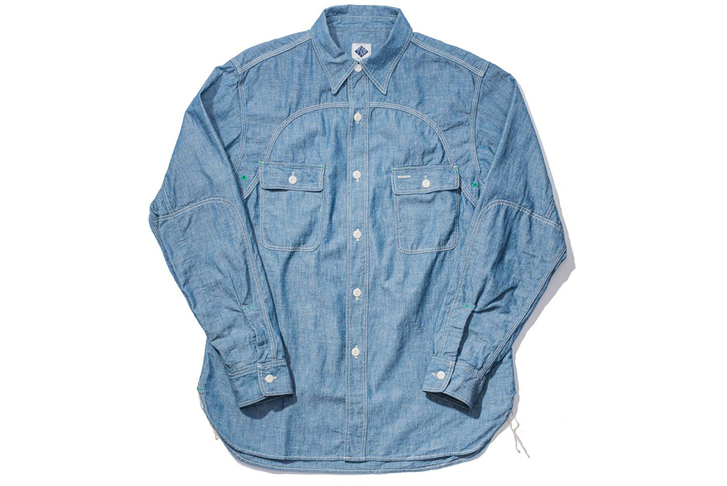 Full-Count-x-Post-Overalls-Chambray-Shirts-front