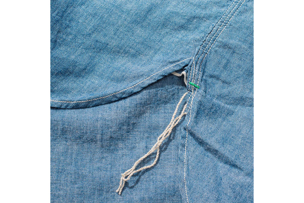 Full Count and Post Overalls Channel Chambray Shirts for Their 