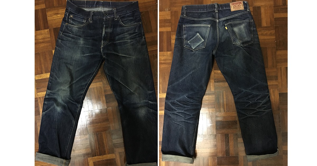 Cheese Denim SF-09X (14 Months, 1 Wash, 2 Soaks) - Fade of the Day