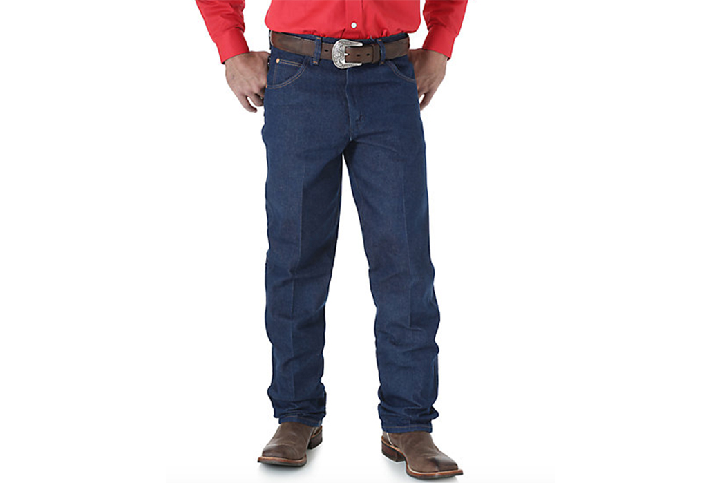 The-Guide-to-Every-Raw-Denim-Boot-Cut-Jean-Wrangler-Relaxed-Fit.-Image-via-Wrangler.