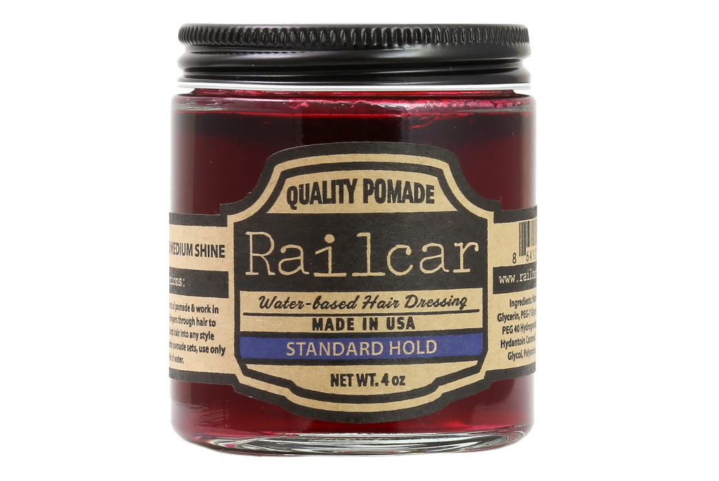 A-Beginner's-Guide-to-Hair-Pomades-Railcar-Standard-Hold-Water-Based-Pomade,-available-for-$18-from-Railcar
