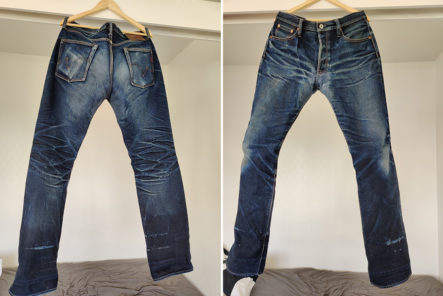 Fade Friday - Iron Heart IH-634SII 18oz. (8 Months, 2 Washes) front-and-back