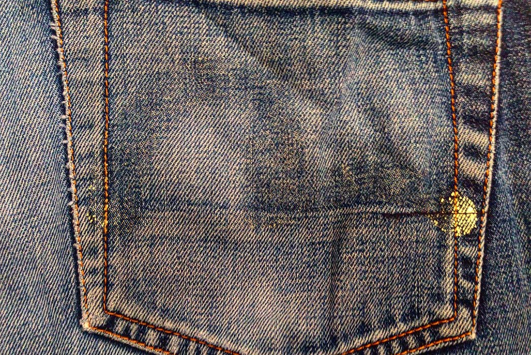 Fade of the Day - Evisu EV0001 (20 Years, Unknown Washes) back pocket
