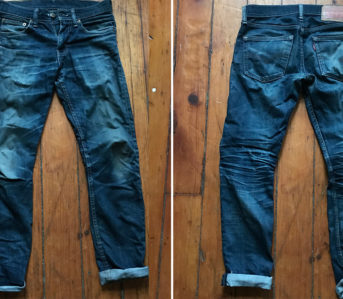 Fade of the Day - Levi's 510 Rigid Dragon (2 Years, Unknown Washes) front-and-back