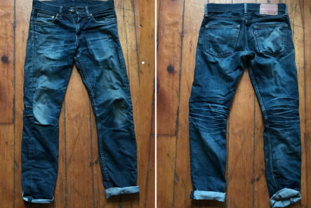 Fade of the Day - Levi's 510 Rigid Dragon (2 Years, Unknown Washes) front-and-back
